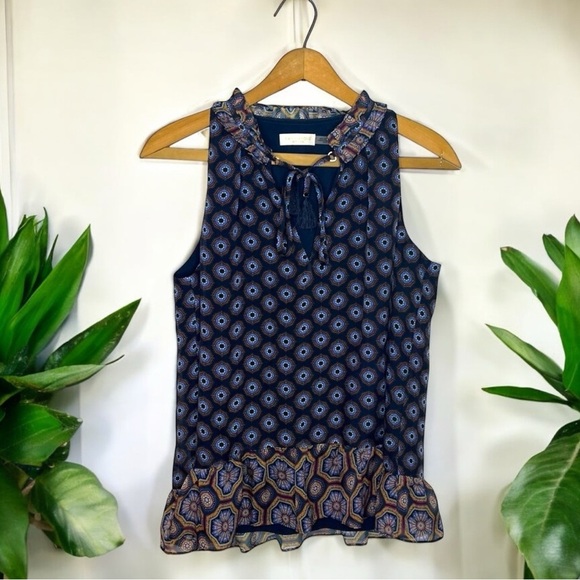 RAMY BROOK New York 100% Silk Popover Paisley Floral Print Sleeveless Blouse - Picture 9 of 9